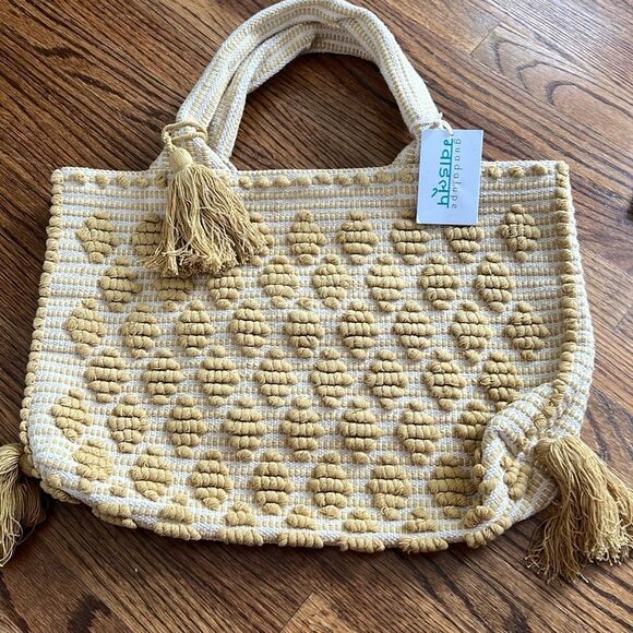 Guadalupe Design Allegra Tote Bag in Mustard - Picture 2 of 4